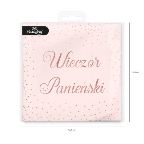 Serwetki Wieczór Panieński, różowe 33x33cm, 10 szt. PartyPal Serwetki Wieczór Panieński, różowe 33x33cm, 10 szt. PartyPal