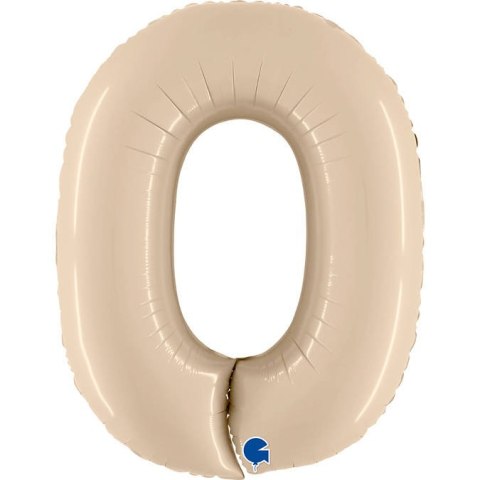 Balon Foliowy Cyfra 0, Satynowa Kremowa 102cm Grabo Grabo Balon Foliowy Cyfra 0, Satynowa Kremowa 102cm Grabo Grabo