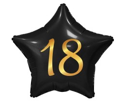 Balon Foliowy, Gwiazda czarna 18 urodziny, 44cm Godan