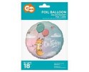Balon Foliowy, Happy Birthday lisek, 46 cm Godan
