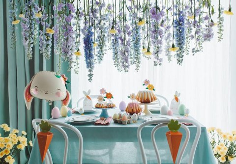 Balon foliowy Królik, zajączek 65x55 cm Partydeco Balon foliowy Królik, zajączek 65x55 cm Partydeco