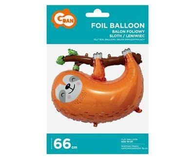 Balon foliowy Leniwiec brązowy, 68x55 cm Godan Balon foliowy Leniwiec brązowy, 68x55 cm Godan