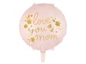 Balon foliowy Love you mom, różowy 45 cm Partydeco