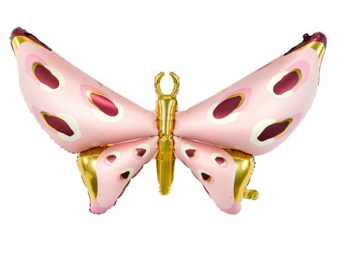 Balon foliowy Motyl różowy 120x 87cm Partydeco Balon foliowy Motyl różowy 120x 87cm Partydeco