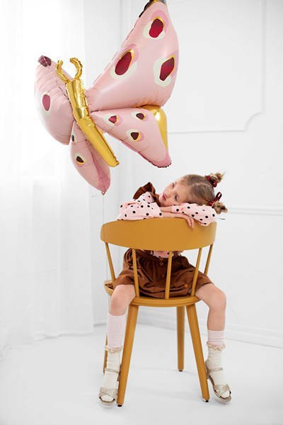 Balon foliowy Motyl różowy 120x 87cm Partydeco Balon foliowy Motyl różowy 120x 87cm Partydeco