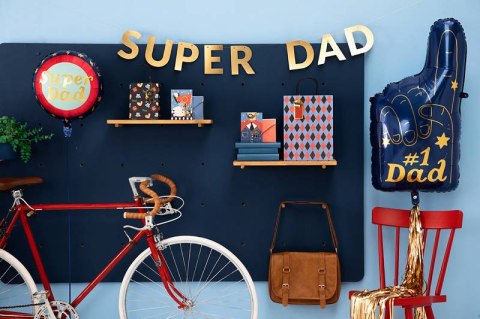 Balon foliowy Super Dad, dzień ojca 45 cm Partydeco Balon foliowy Super Dad, dzień ojca 45 cm Partydeco