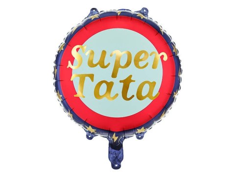 Balon foliowy Super Tata, dzień ojca 45 cm Partydeco Balon foliowy Super Tata, dzień ojca 45 cm Partydeco