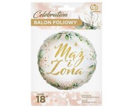 Balon foliowy okrągły Mąż i Żona, 36cm Godan