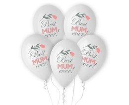 Balony lateksowe Best Mum Ever 30cm, 5 szt. Godan