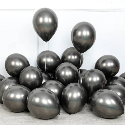 Balony lateksowe Chrome Ciemny Grafit, 30cm, 50 szt. Flowballoons Balony lateksowe Chrome Ciemny Grafit, 30cm, 50 szt. Flowballoons