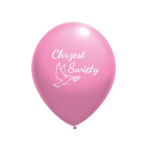 Balony lateksowe Chrzest Święty różowe, 50 szt. Flowballoons Balony lateksowe Chrzest Święty różowe, 50 szt. Flowballoons