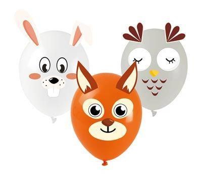 Balony lateksowe Leśne Zwierzątka, DIY zrób to sam, 28cm, 5 szt Arpex Balony lateksowe Leśne Zwierzątka, DIY zrób to sam, 28cm, 5 szt Arpex