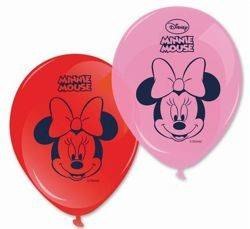 Balony lateksowe Myszka Minnie, różowe, 28 cm, 8 szt. Procos