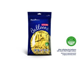 Balony lateksowe Strong, Żółte, Pastel Lemon Zest, 12cm, 100 szt. Partydeco