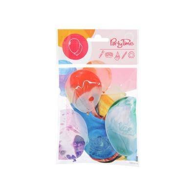 Balony lateksowe marmurkowe, mix 30 cm 5 sztuk Arpex Balony lateksowe marmurkowe, mix 30 cm 5 sztuk Arpex