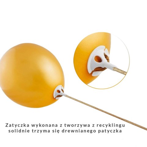 EKO patyczki do balonów, drewniane, 38cm, 10 szt. Flowballoons EKO patyczki do balonów, drewniane, 38cm, 10 szt. Flowballoons