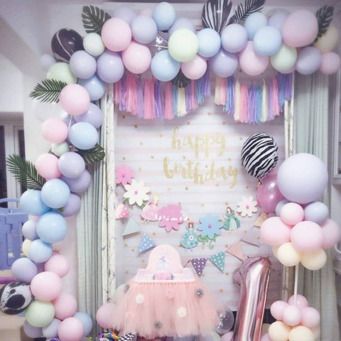 Girlanda balonowa macaron, zestaw pastelowy tęczowy, 78 balonów Flowballoons Girlanda balonowa macaron, zestaw pastelowy tęczowy, 78 balonów Flowballoons