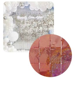 Kurtyna panelowa 200x100 cm holograficzna rose gold Jixstar