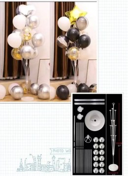 Stojak na balony, stelaż bukiet z 13 balonów, 130 cm Jixstar