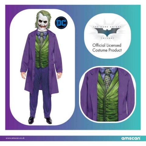 Strój, Kostium przebranie dla dorosłych Joker, rozm. L Amscan / Anagram Strój, Kostium przebranie dla dorosłych Joker, rozm. L Amscan / Anagram