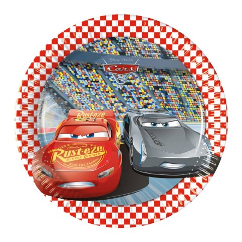 Talerzyki Cars Auta Zygzak Mcqueen - 20 cm, 8 szt. Procos Talerzyki Cars Auta Zygzak Mcqueen - 20 cm, 8 szt. Procos