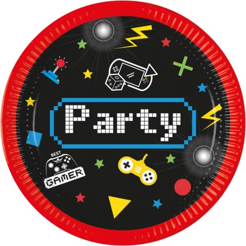 Talerzyki Gaming Party gamer, 23 cm, 8 szt. Procos Talerzyki Gaming Party gamer, 23 cm, 8 szt. Procos