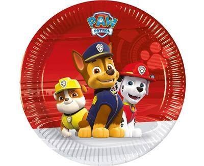 Talerzyki papierowe Psi Patrol Chase Marshall Rubble 20cm, 8 szt. Procos Talerzyki papierowe Psi Patrol Chase Marshall Rubble 20cm, 8 szt. Procos