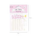 Toppery na Baby Shower dla dziewczynki 6szt PartyPal