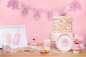 Toppery na Baby Shower dla dziewczynki słonik 5szt PartyPal