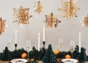 Zawieszki dekoracyjne, złote śnieżynki 15-25 cm, 6 szt. Partydeco