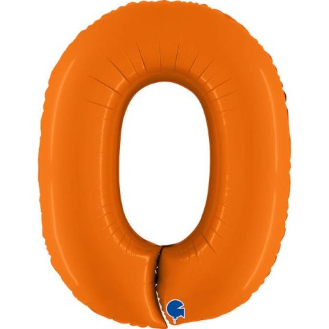 Balon Foliowy Cyfra 0, Matowa Pomarańczowa, 102cm Grabo Grabo Balon Foliowy Cyfra 0, Matowa Pomarańczowa, 102cm Grabo Grabo
