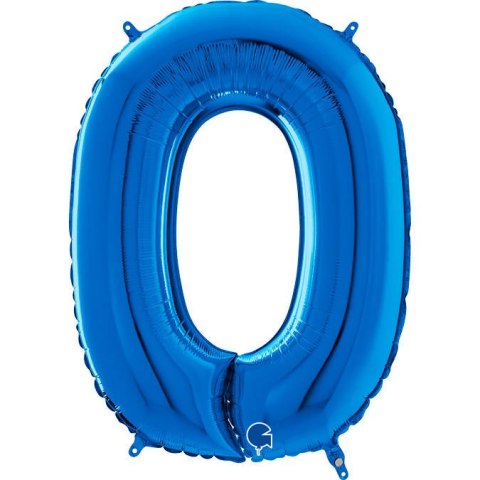 Balon Foliowy Cyfra 0 Niebieski, 66 cm Grabo Grabo Balon Foliowy Cyfra 0 Niebieski, 66 cm Grabo Grabo