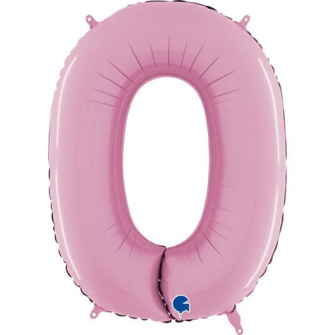 Balon Foliowy Cyfra 0 Różowa Pastel Pink, 66 cm Grabo Grabo Balon Foliowy Cyfra 0 Różowa Pastel Pink, 66 cm Grabo Grabo