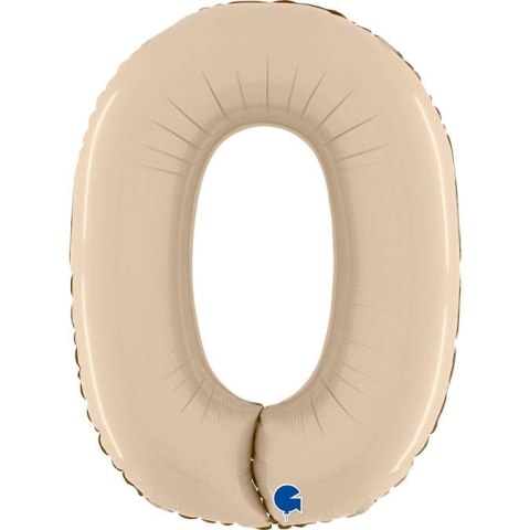 Balon Foliowy Cyfra 0, Satynowa Kremowa, 66 cm Grabo Grabo Balon Foliowy Cyfra 0, Satynowa Kremowa, 66 cm Grabo Grabo