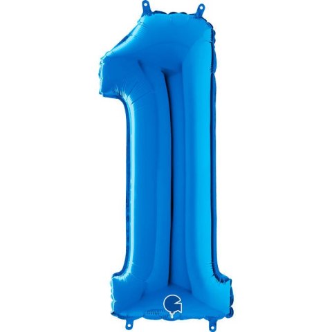 Balon Foliowy Cyfra 1 Niebieski, 66 cm Grabo Grabo Balon Foliowy Cyfra 1 Niebieski, 66 cm Grabo Grabo