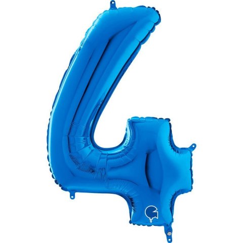 Balon Foliowy Cyfra 4 Niebieski, 66 cm Grabo Grabo Balon Foliowy Cyfra 4 Niebieski, 66 cm Grabo Grabo