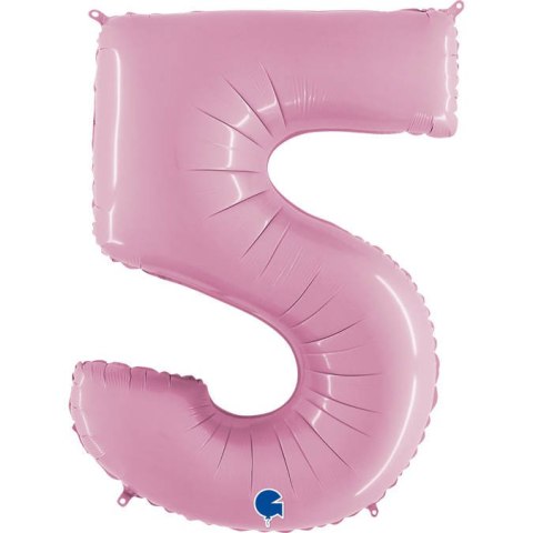 Balon Foliowy Cyfra 5 Różowa Pastel Pink, 66 cm Grabo Grabo Balon Foliowy Cyfra 5 Różowa Pastel Pink, 66 cm Grabo Grabo