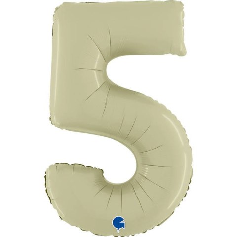 Balon Foliowy Cyfra 5, Satynowa Oliwkowa, 66 cm Grabo Grabo Balon Foliowy Cyfra 5, Satynowa Oliwkowa, 66 cm Grabo Grabo