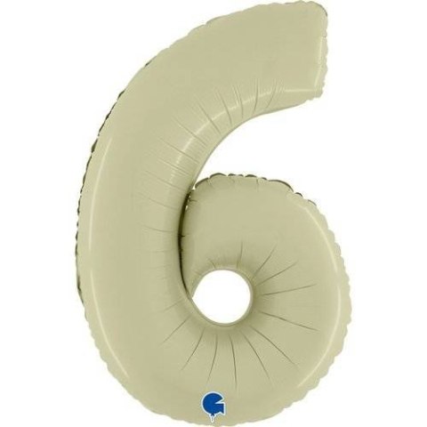 Balon Foliowy Cyfra 6, Satynowa Oliwkowa, 66 cm Grabo Grabo Balon Foliowy Cyfra 6, Satynowa Oliwkowa, 66 cm Grabo Grabo
