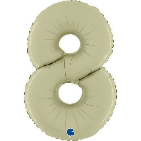 Balon Foliowy Cyfra 8, Satynowa Oliwkowa, 66 cm Grabo Grabo Balon Foliowy Cyfra 8, Satynowa Oliwkowa, 66 cm Grabo Grabo