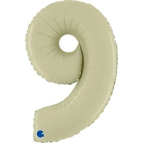 Balon Foliowy Cyfra 9 Satynowa Oliwkowa, 66 cm Grabo Grabo Balon Foliowy Cyfra 9 Satynowa Oliwkowa, 66 cm Grabo Grabo