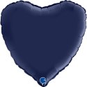 Balon Foliowy - Granatowe Satynowe Serce 46 cm, Grabo Grabo