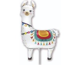 Balon Foliowy - Lama na patyk 37 cm Flexmetal