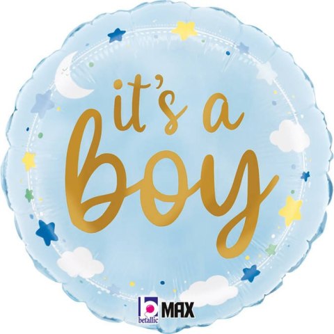 Balon Foliowy - Niebieski It's A Boy 46 cm Grabo Balon Foliowy - Niebieski It's A Boy 46 cm Grabo