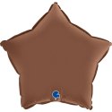 Balon Foliowy - Satynowa Czekoladowa Brązowa Gwiazdka 46 cm, Grabo Grabo