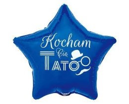 Balon Foliowy gwiazdka, Kocham Cię Tato, 44cm Godan