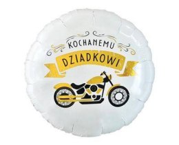 Balon Foliowy okrągły, Kochanemu dziadkowi 46cm Godan