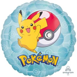 Balon Foliowy okrągły Pokemon 43 cm Amscan / Anagram