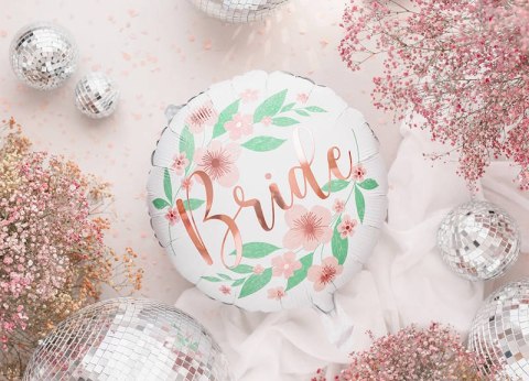 Balon foliowy Bride to be kwiaty 45 cm Partydeco Balon foliowy Bride to be kwiaty 45 cm Partydeco