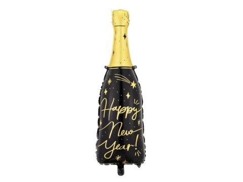 Balon foliowy Butelka Happy New Year, 39,5x98 cm Partydeco Balon foliowy Butelka Happy New Year, 39,5x98 cm Partydeco